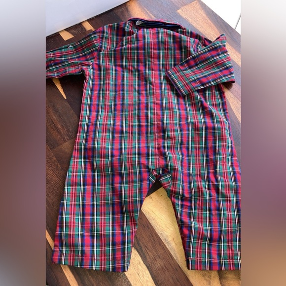 Starting Out 3m baby boy plaid Christmas long sleeve with bow tie EUC - Picture 5 of 7